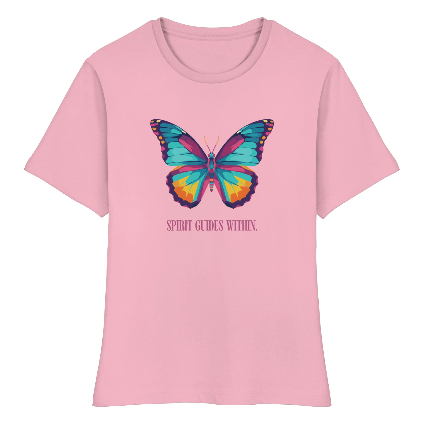 tailliertes Bio Damen Shirt in White mit Krafttier Eule Motiv