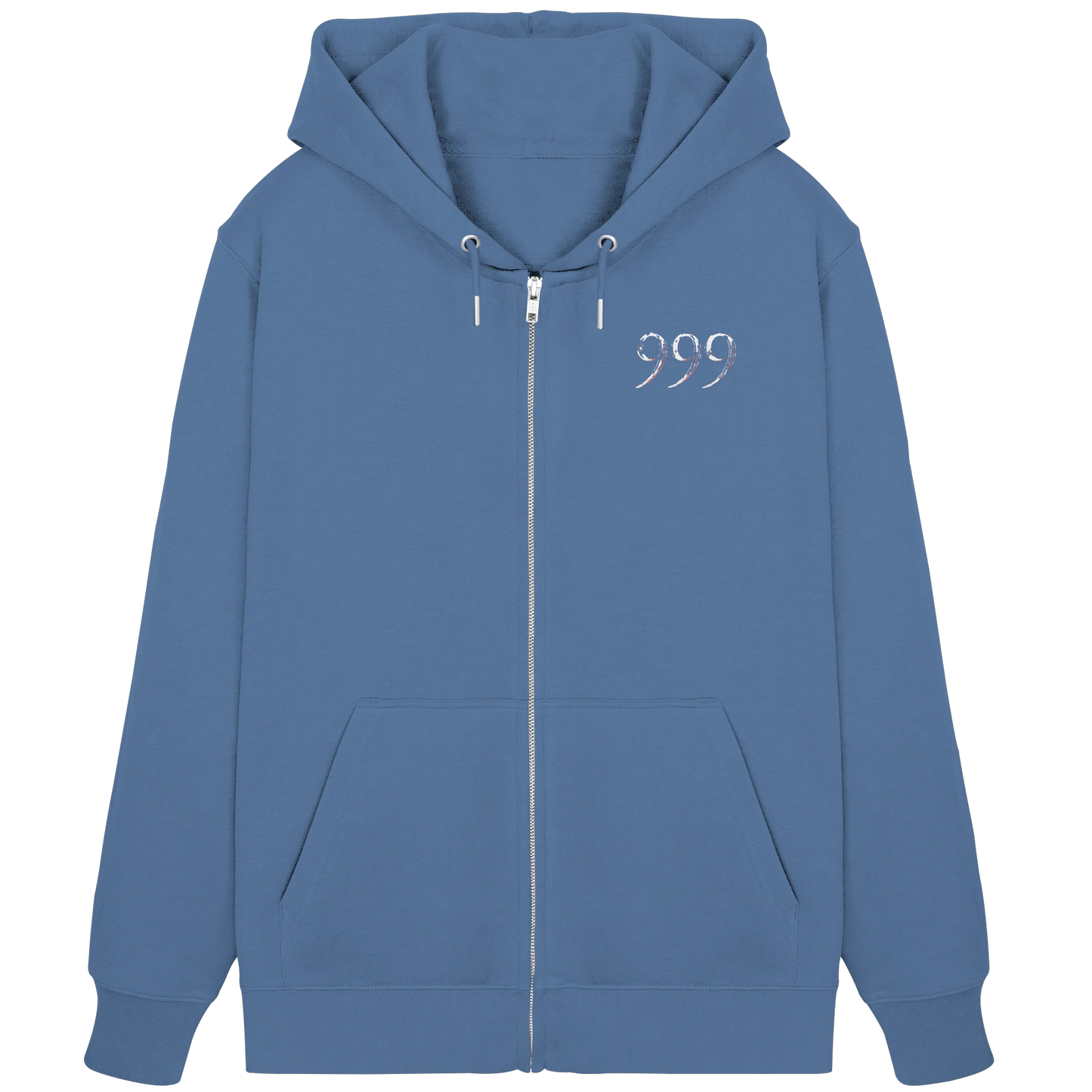 Bio Damen Zipper in Natural Raw mit Engelszahl 999 Motiv