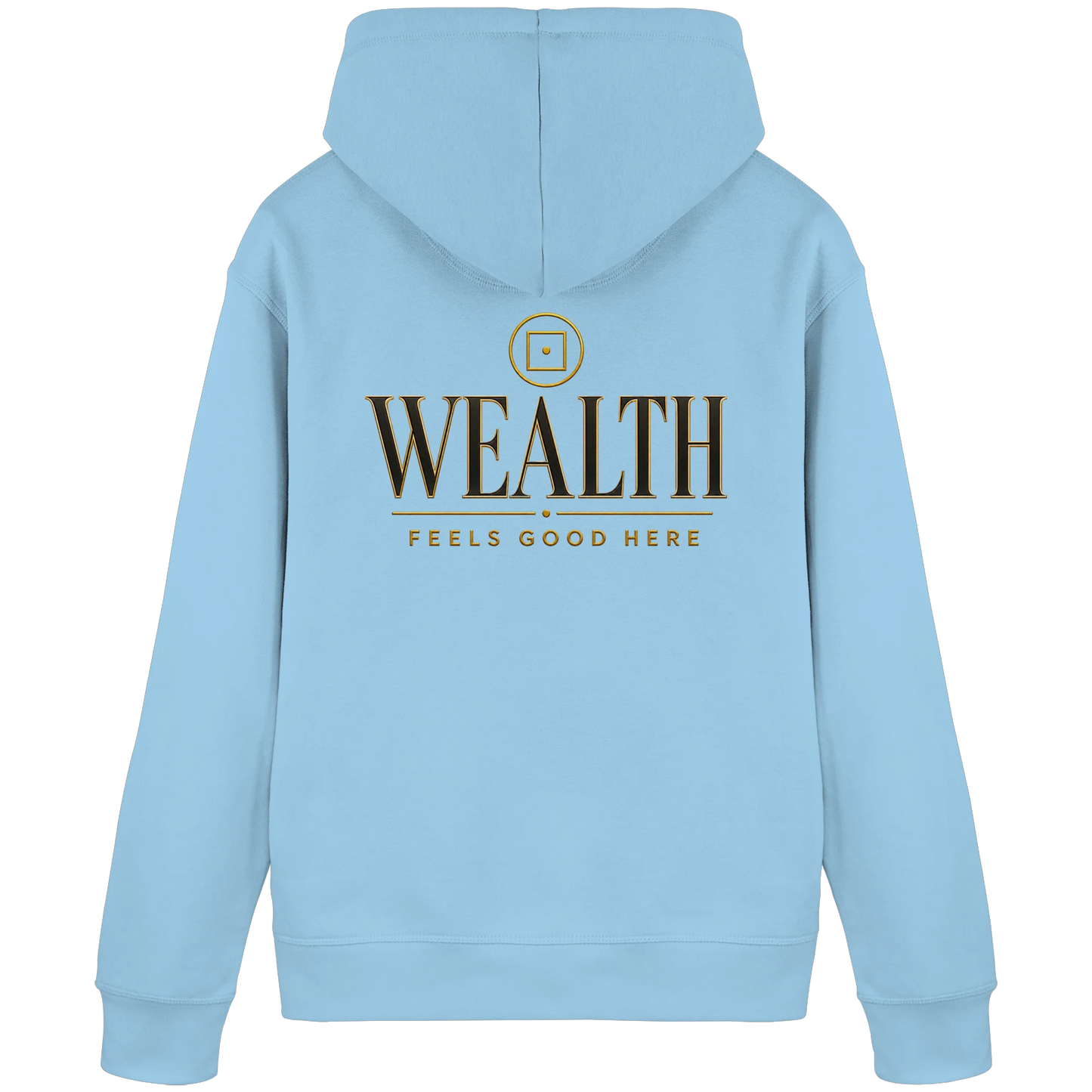 Bio Damen Hoodie in Vintage White mit Wealth Mindset Design