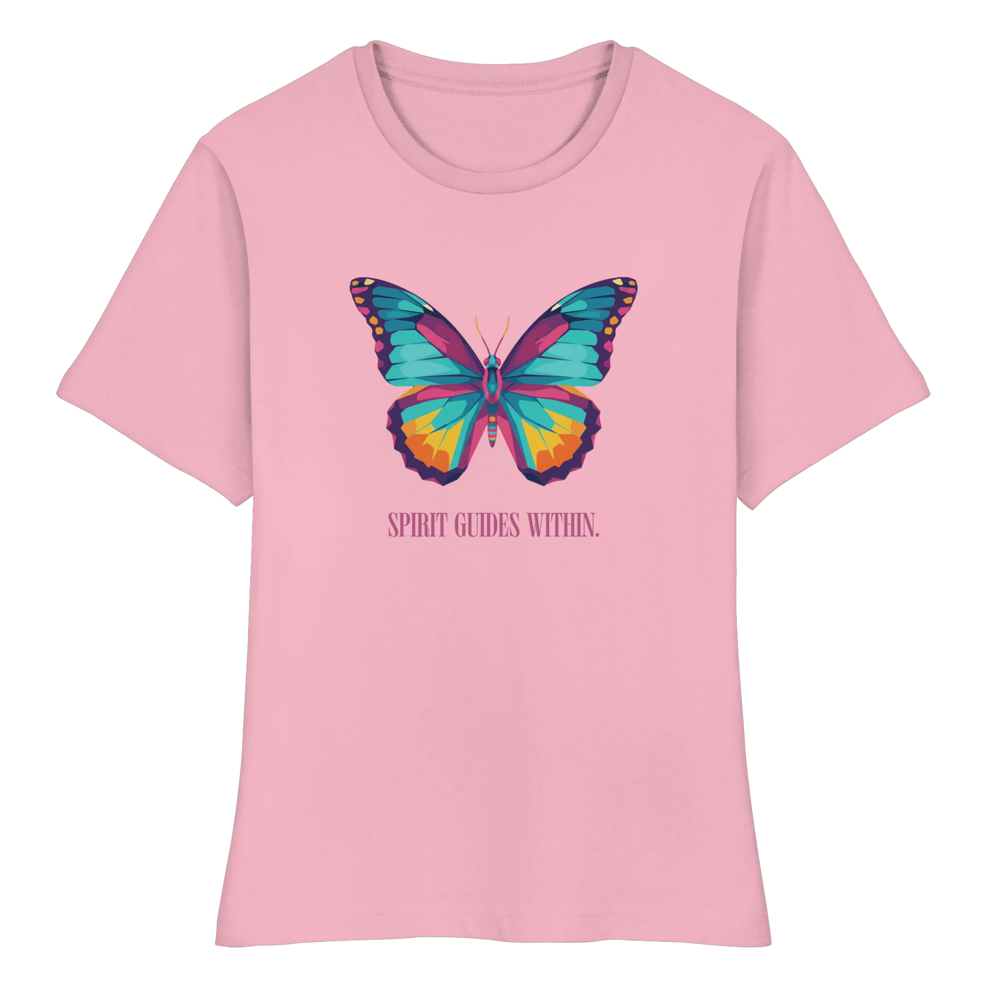 tailliertes Bio Damen Shirt in White mit Krafttier Eule Motiv
