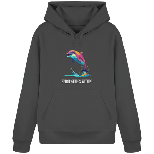 Krafttier Delphin Bio Hoodie – Symbol für Freude & Leichtigkeit