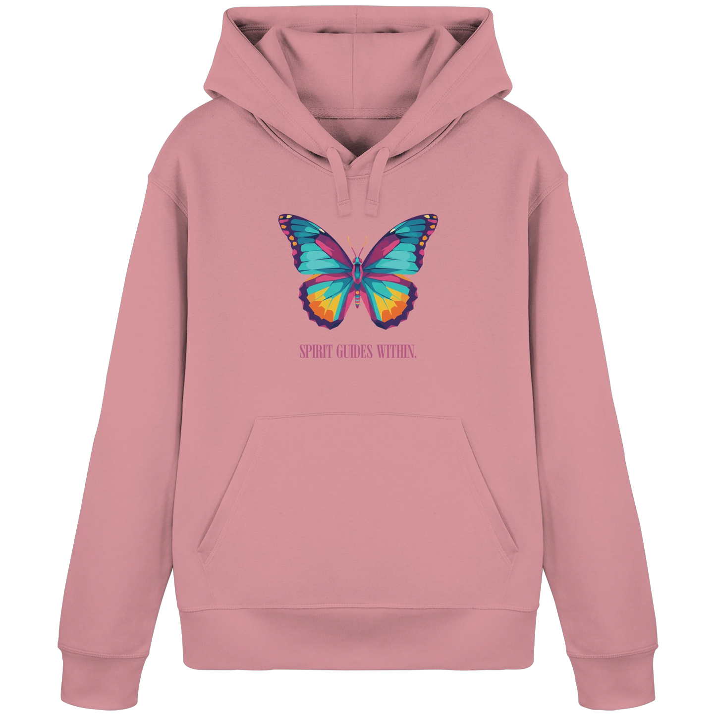 Bio Damen Hoodie in Anthracite mit Krafttier Eule Motiv