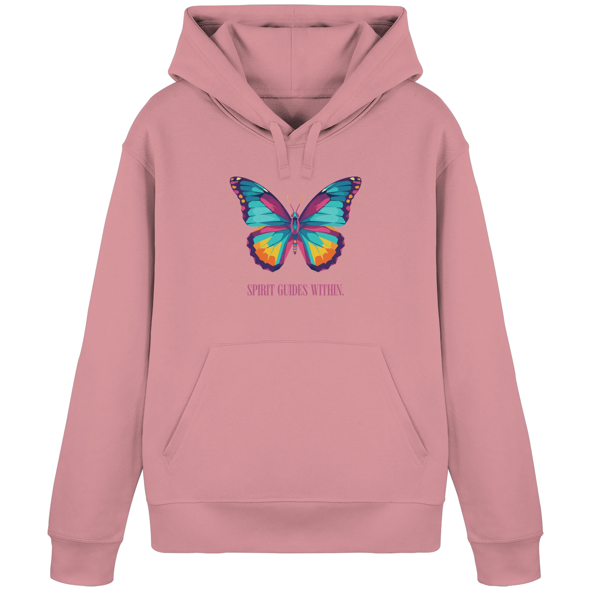 Bio Damen Hoodie in Anthracite mit Krafttier Eule Motiv