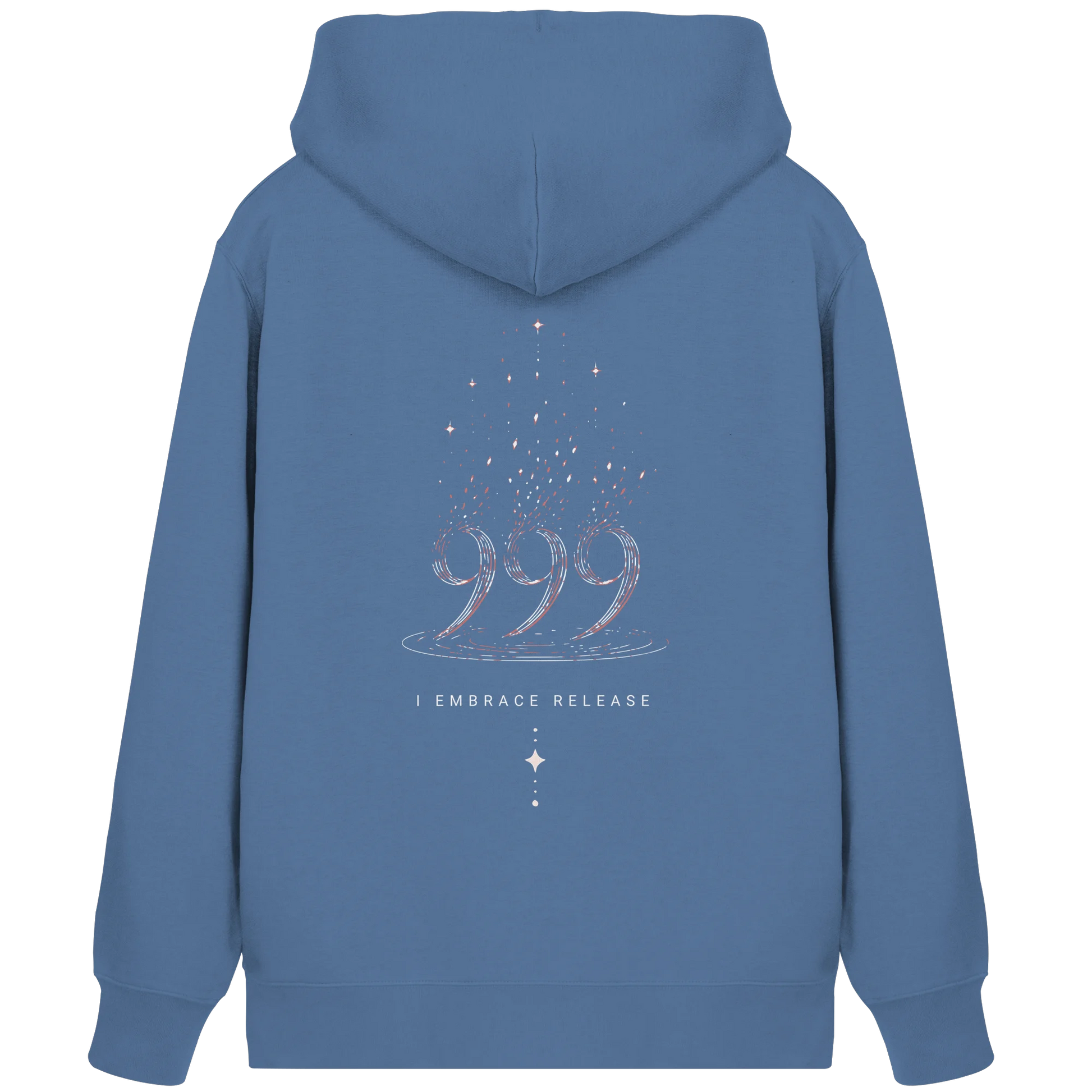 Bio Damen Zipper in Natural Raw mit Engelszahl 999 Motiv