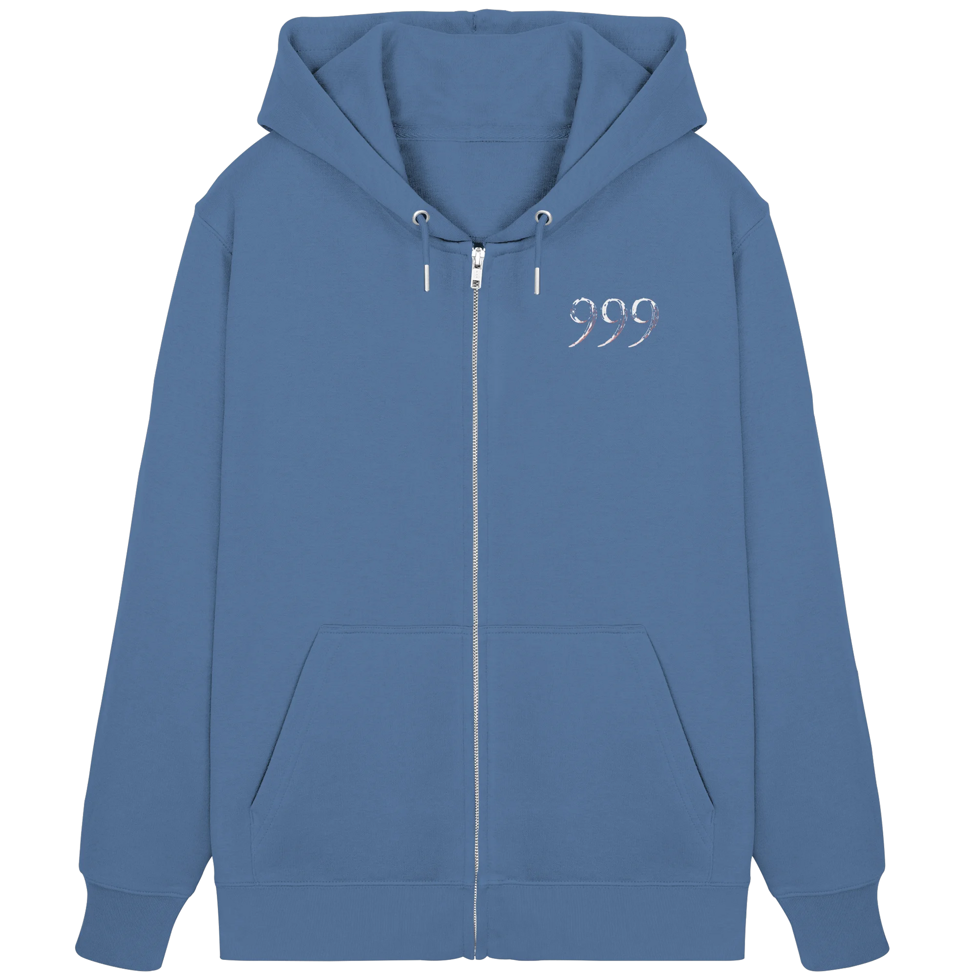Bio Damen Zipper in Natural Raw mit Engelszahl 999 Motiv