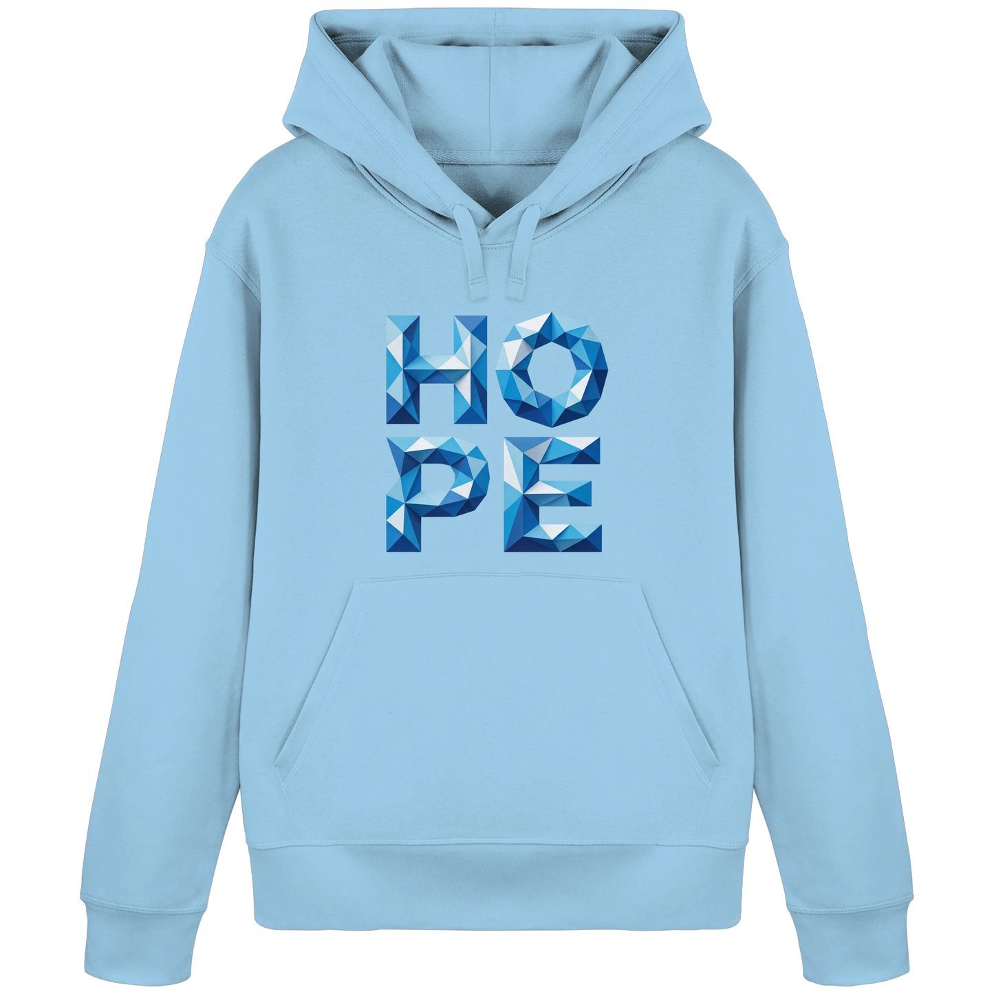 Bio Damen Produkt in Sky Blue mit HOPE Trust What’s Coming Design