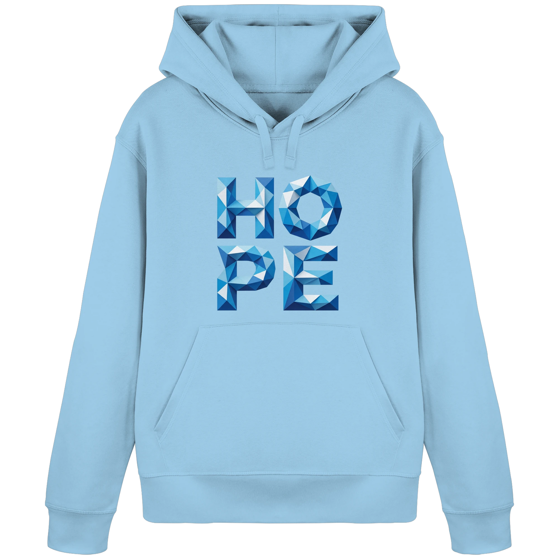 Bio Damen Produkt in Sky Blue mit HOPE Trust What’s Coming Design