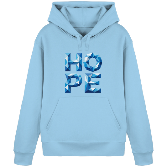 Bio Damen Produkt in Sky Blue mit HOPE Trust What’s Coming Design
