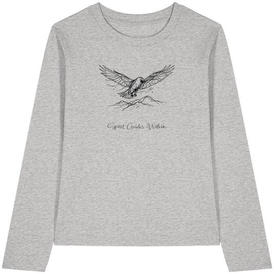 Krafttier Adler Bio Langarmshirt – Symbol für Klarheit & Selbstbestimmung