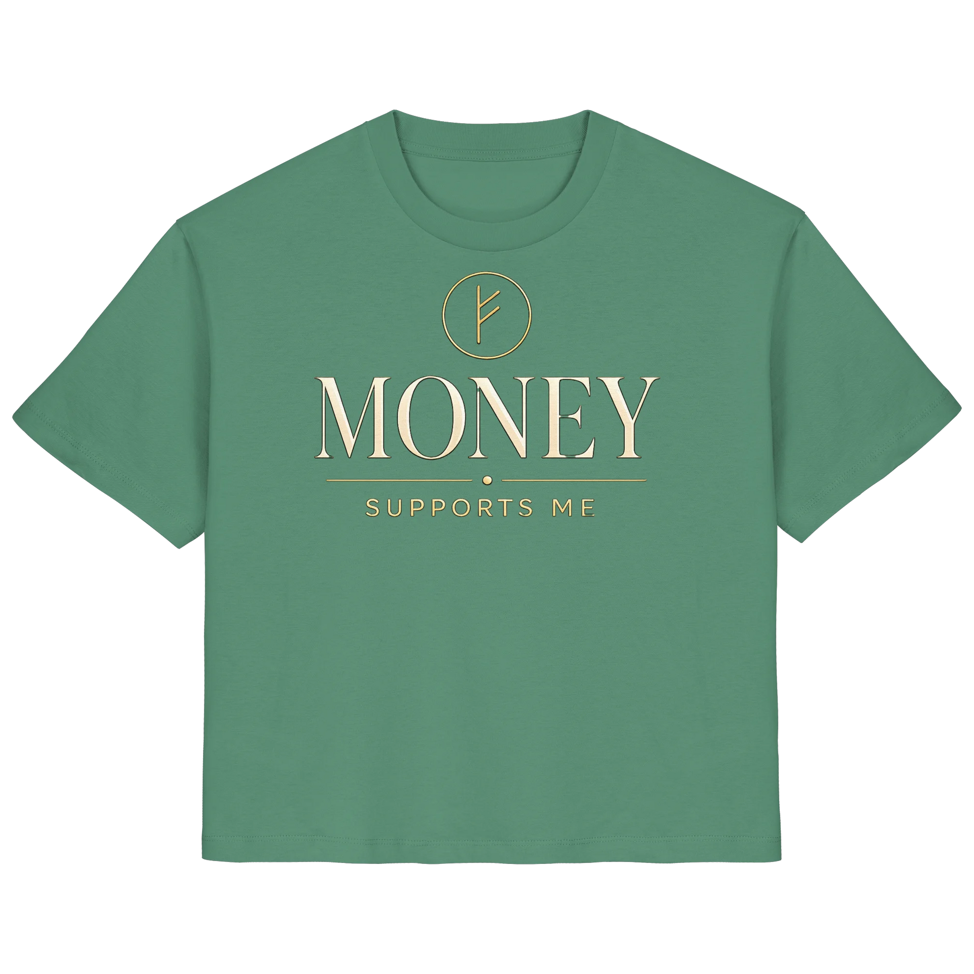 Bio Damen Shirt in Green Bay mit Money Supports Me Design