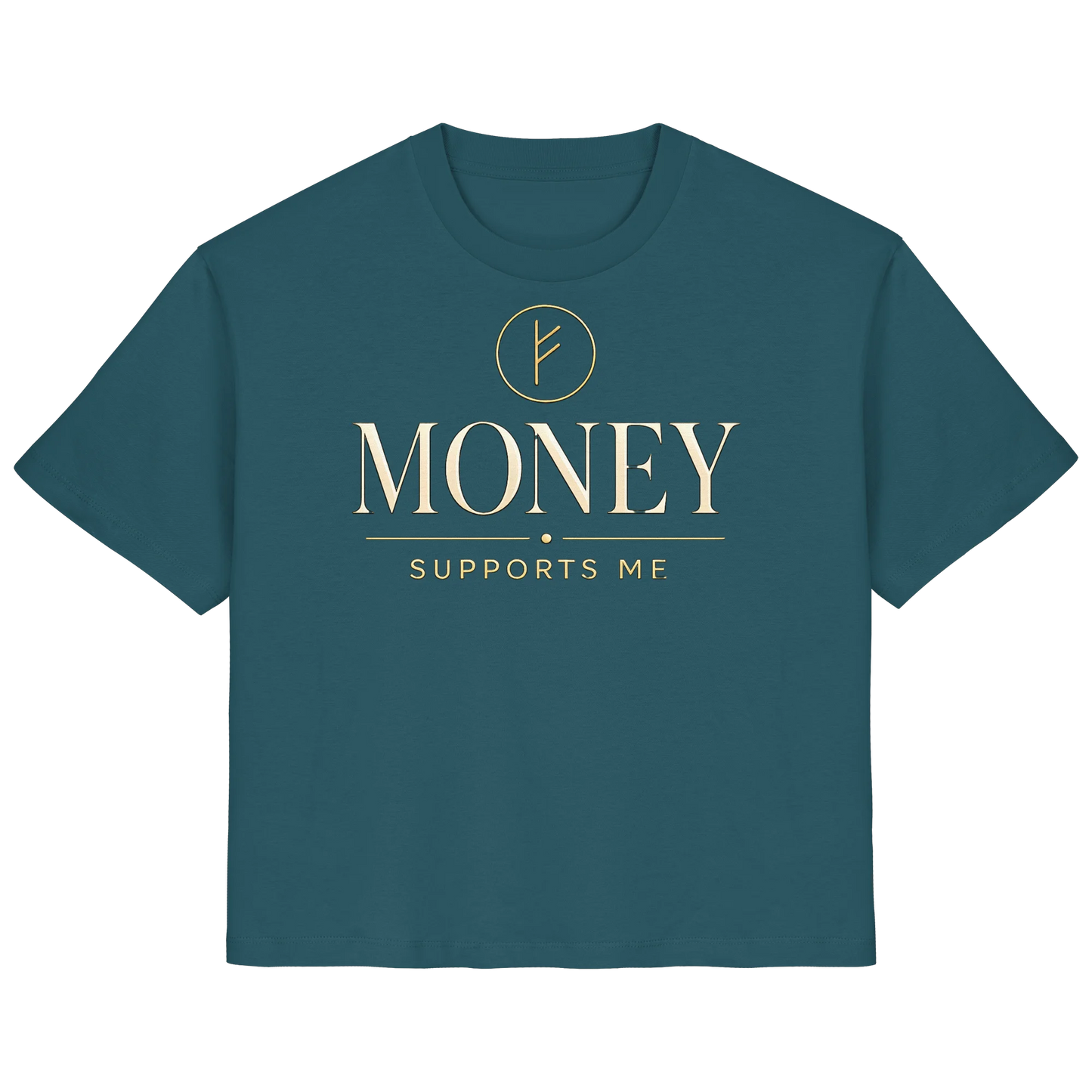Bio Damen Shirt in Green Bay mit Money Supports Me Design