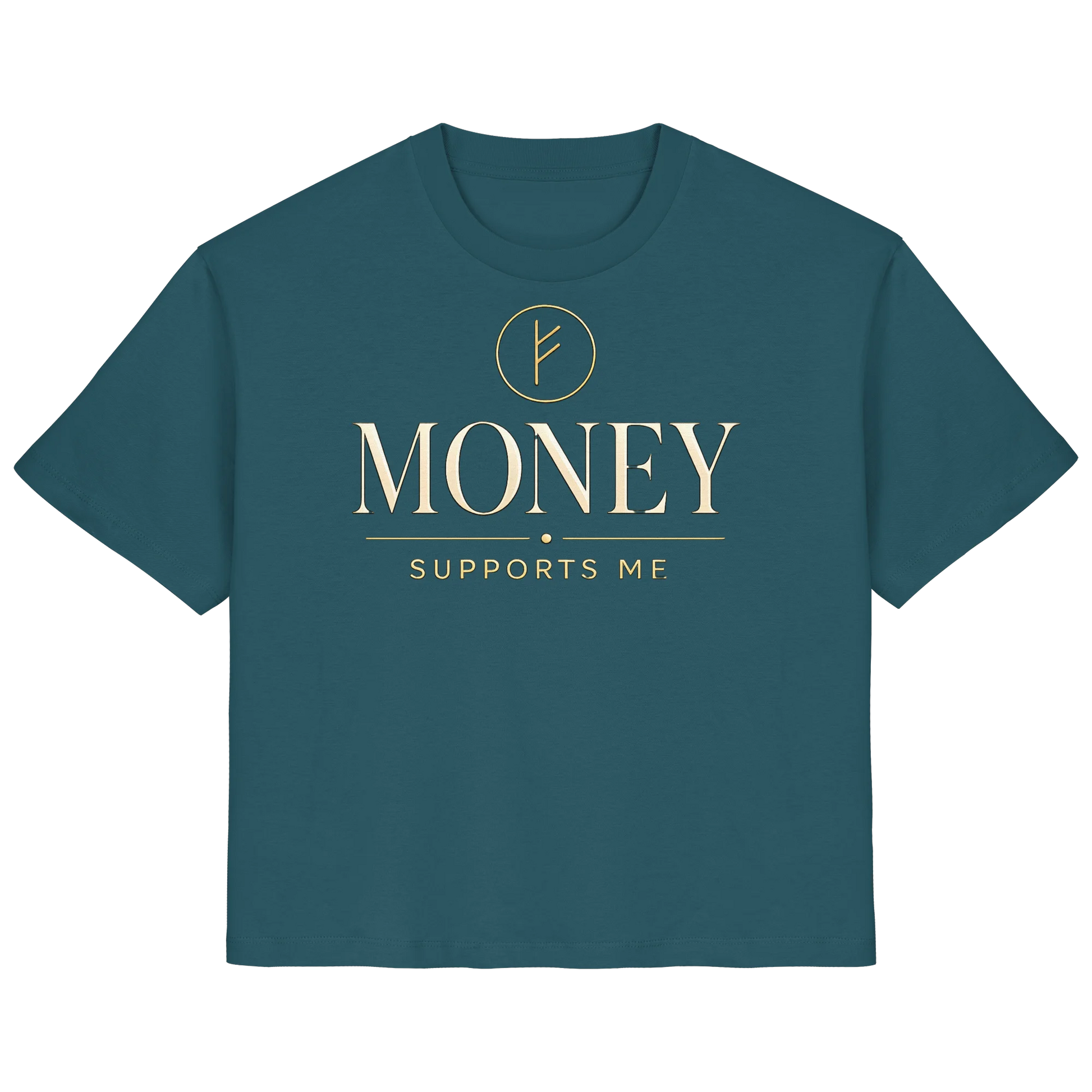 Bio Damen Shirt in Green Bay mit Money Supports Me Design