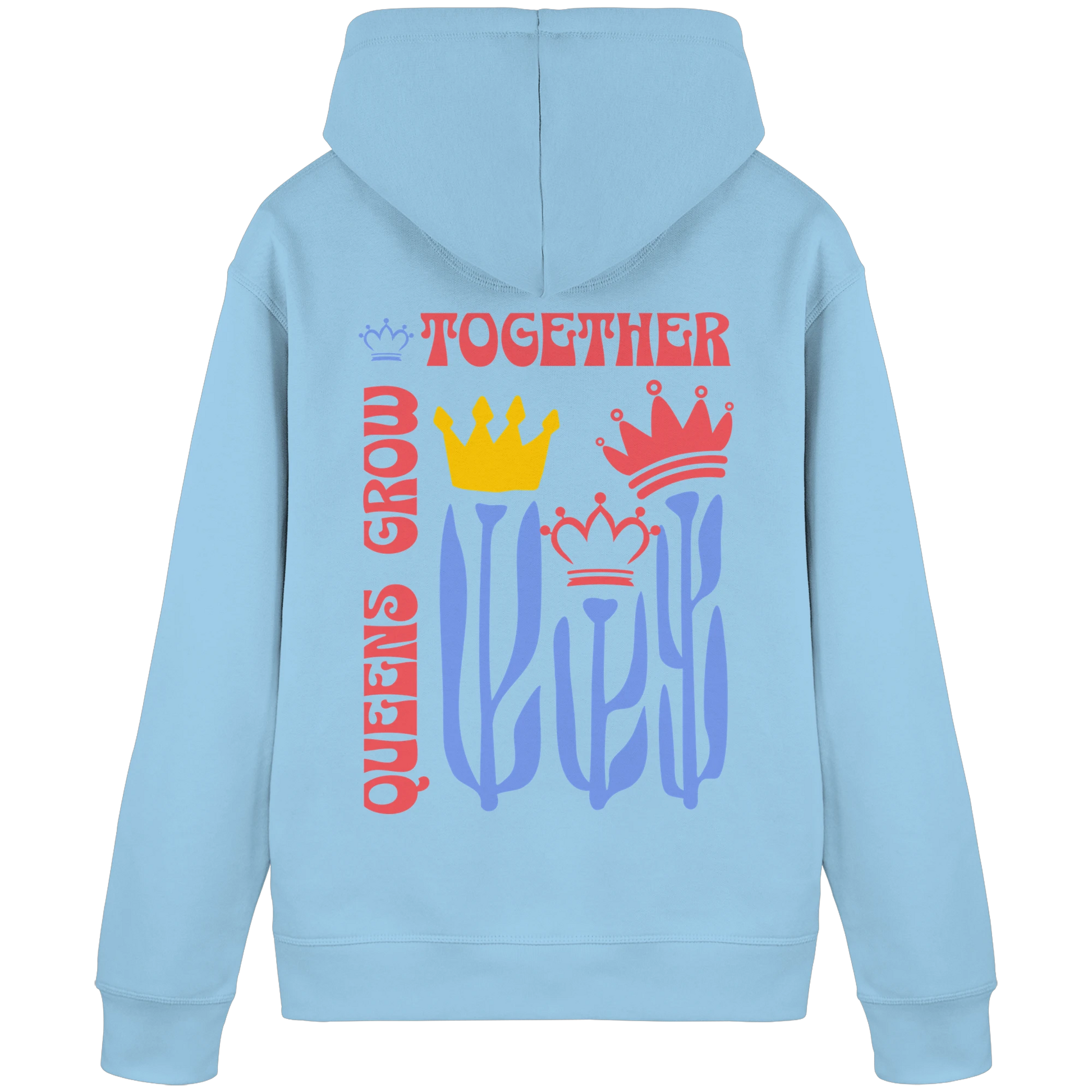 Bio Damen Hoodie in Vintage White mit Verbundenheit & Sisterhood Design