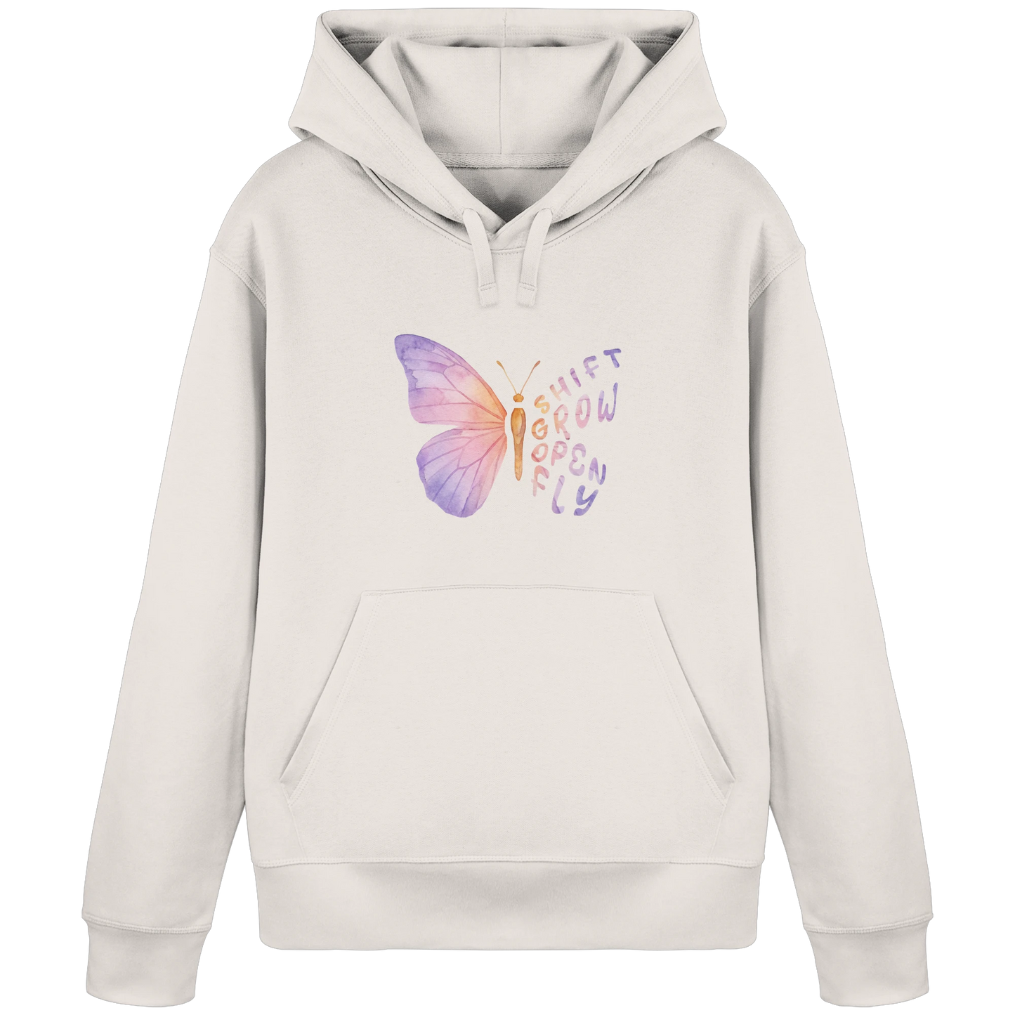 Bio Damen Produkt in Anthracite mit Krafttier Schmetterling Motiv