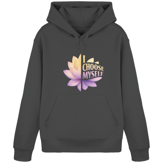Bio Damen Produkt in Anthracite mit Lotus I choose myself Design
