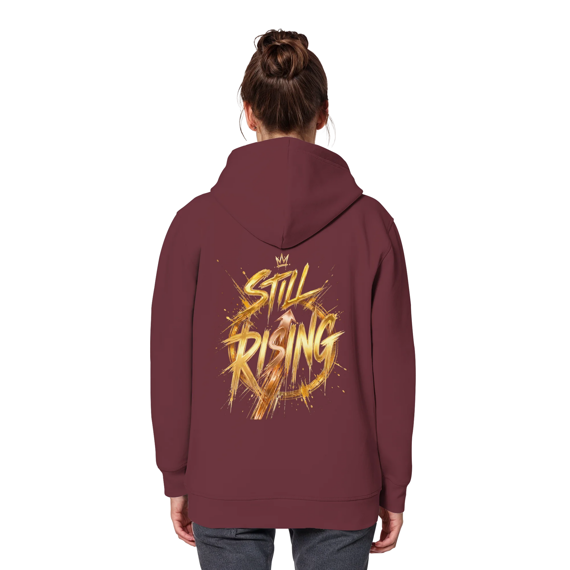 Bio Damen Hoodie in Black mit Still Rising Design