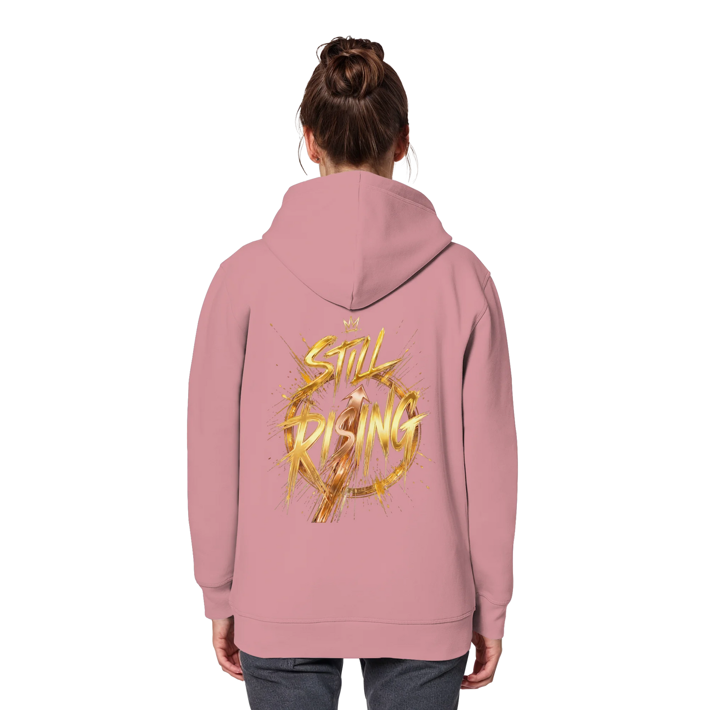 Bio Damen Hoodie in Black mit Still Rising Design
