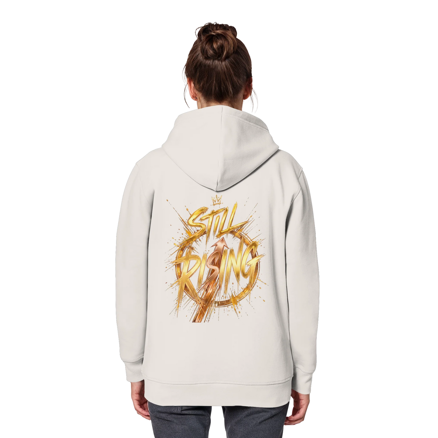 Bio Damen Hoodie in Burgundy mit Still Rising Design
