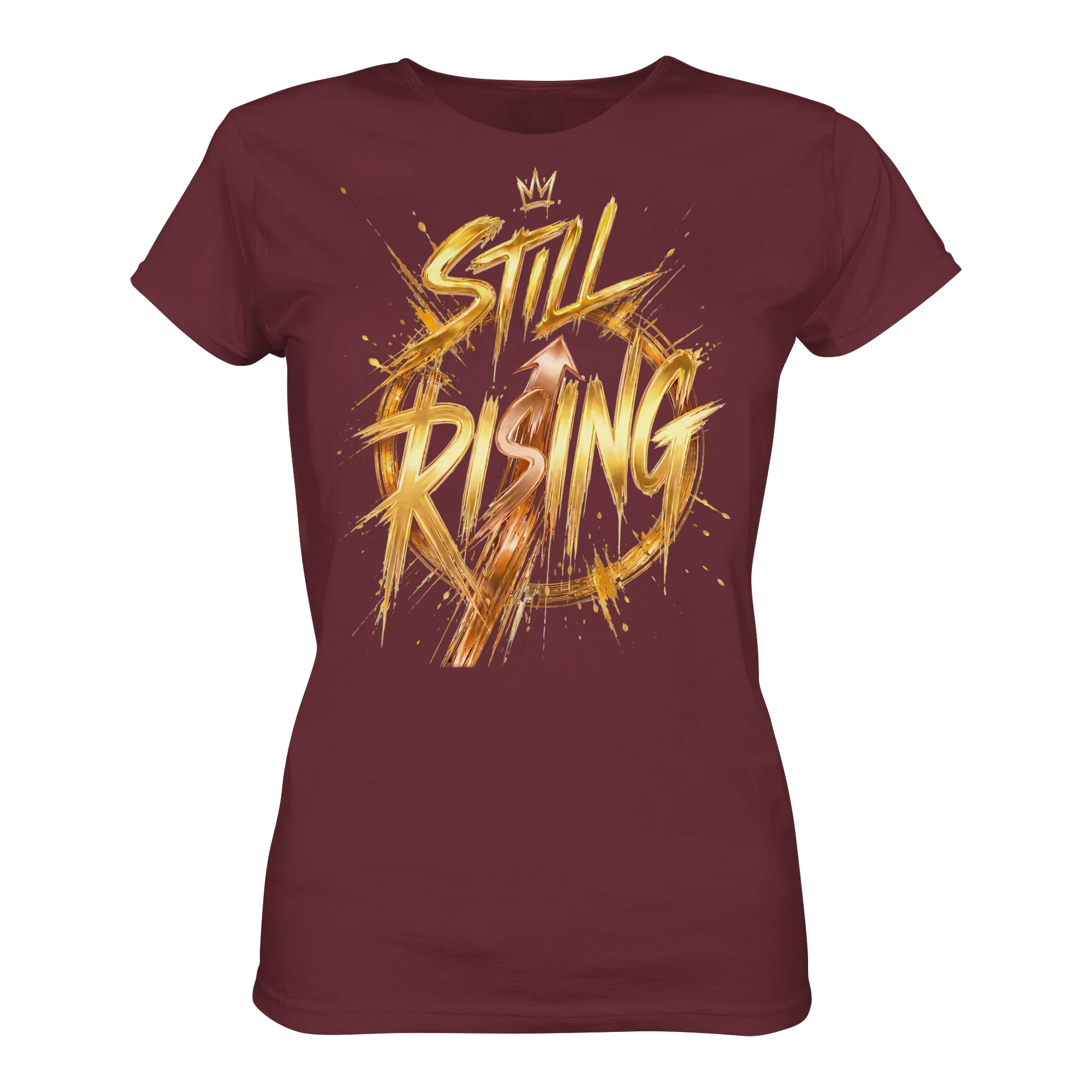 Bio Damen Shirt in Burgundy mit Still Rising Design