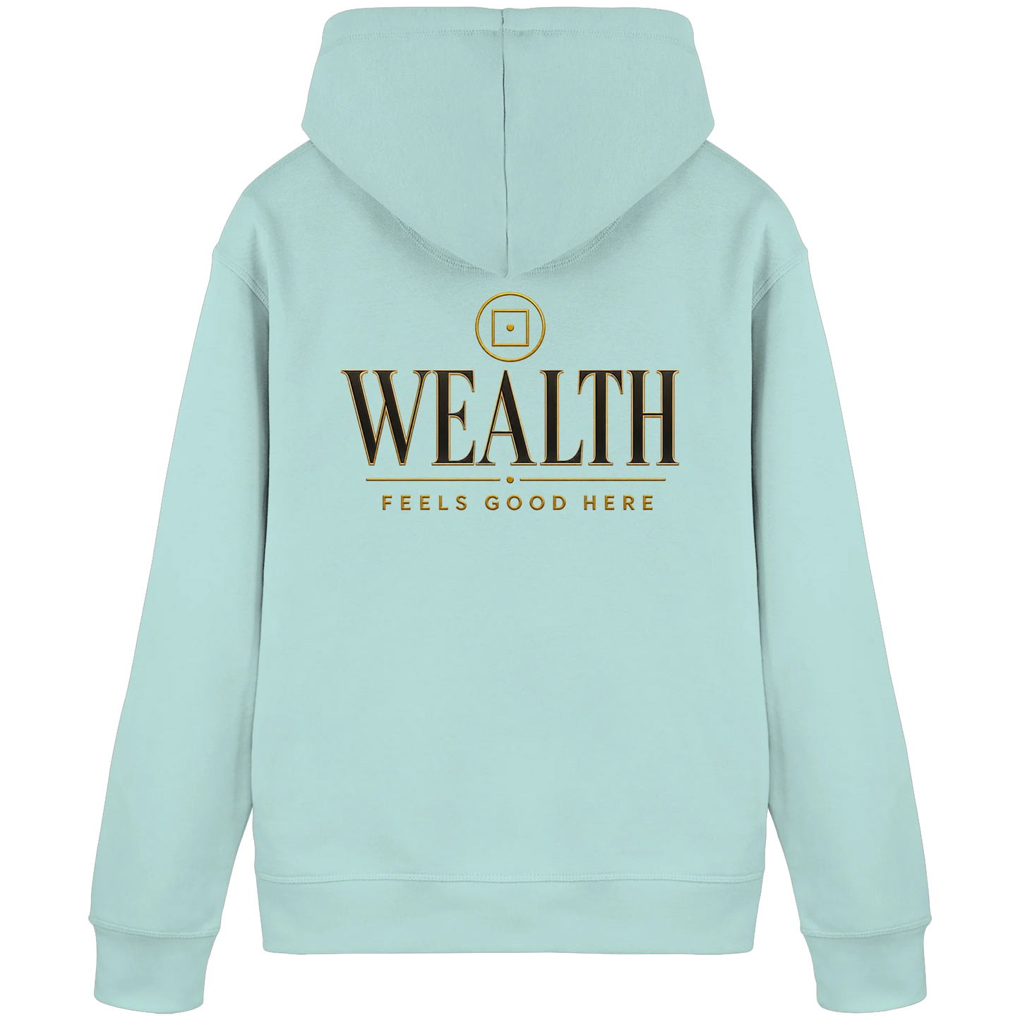 Bio Damen Hoodie in Vintage White mit Wealth Mindset Design