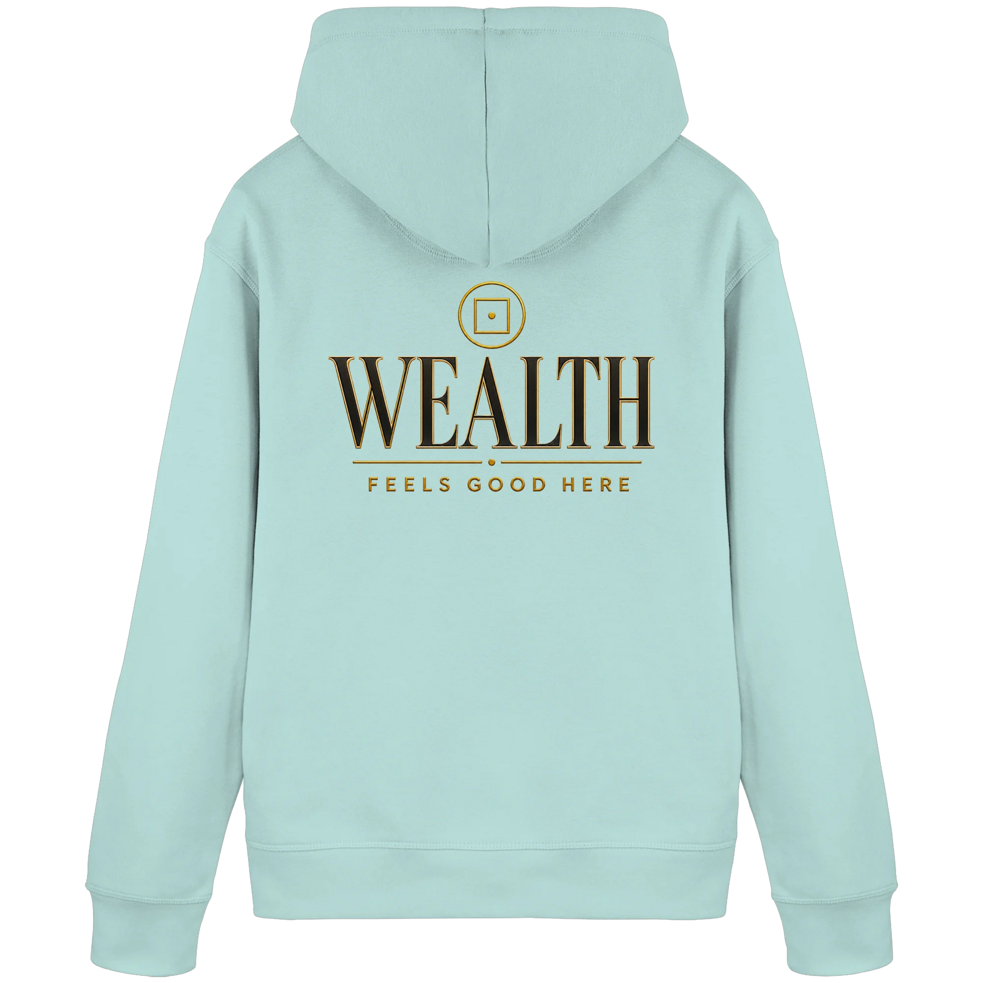 Bio Damen Hoodie in Vintage White mit Wealth Mindset Design