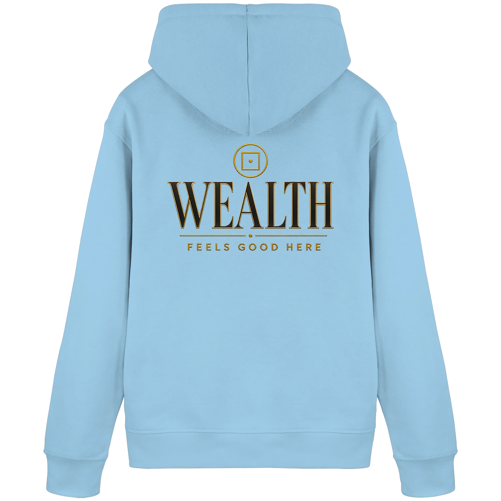 Bio Damen Hoodie in Vintage White mit Wealth Mindset Design